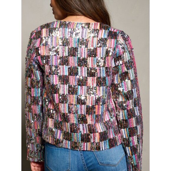 Sparkle Sequin Multi Color Jacket - Picture 2 of 5
